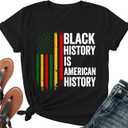 Juneteenth Shirts for Women-Black History is American History Tee Tops African American Short Sleeves Black S