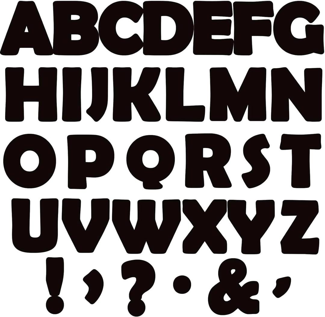150 PCS Large 6" Bulletin Board Letters Set, Black Classroom Alphabet Cutout Letter for Bulletin Board Display Home School, A Great Helper to Inspire Students' Learning Interest