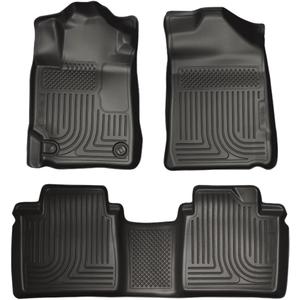 Husky Liners Weatherbeater Floor Mats | Fits 2007-2011 Toyota Camry | Front & 2nd Row, 3-pc Black - 98511