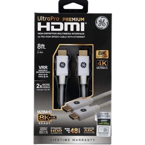 GE - Brandclub - GE 8ft 8K HDMI 2.1 Cable with Ethernet