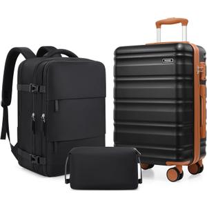 3 Piece Luggage Set, 20 Inch Carry On Luggage 22x14x9 Airline Approved