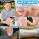 Hydrocolloid Bandages for Wound Care, Medical-Grade Hydrocolloid Roll with Self-Adhesive, Ultra Absorbent, Flexible & Waterproof, Cut-to-Size First Aid Kit Essential (2in*16ft)
