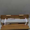 TONIAL Curtain Rods for Windows 48 to 84 Inches(4 to 7 ft), Adjustable Splicing 3/4 Curtain Rod 32 to 86 Inches, Decorative Single Drapery Rod with Modern Finial, Silver