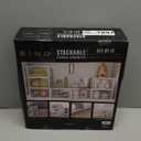 BINO 12-Pack Plastic Stackable Shoe Box Set - Clear | Foldable Shoe Storage Container | Sneaker Bins | Shoe Rack Box | Transparent | Portable Stacking Shoe Boxes Front Open