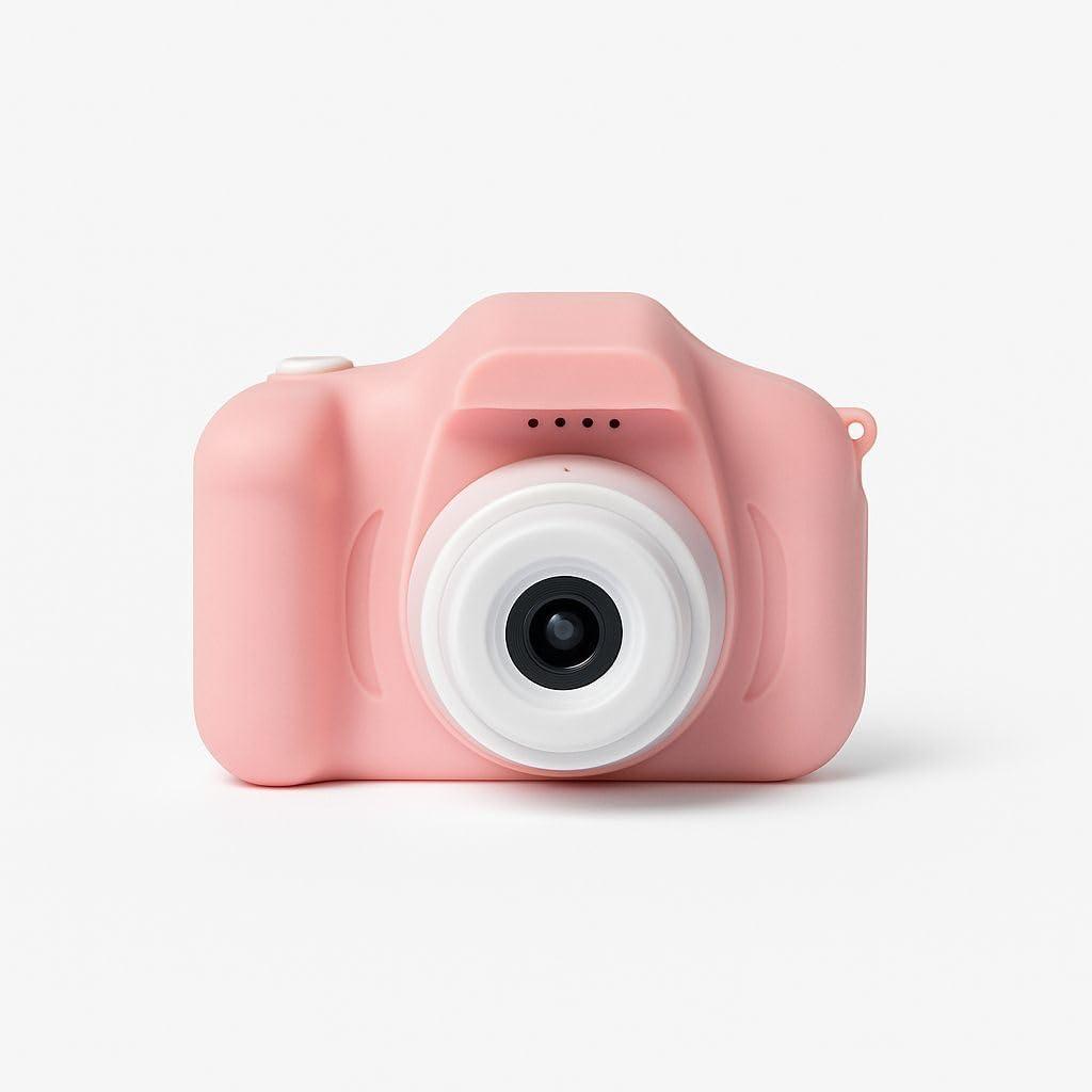 Kids Digital Camera with LCD Screen, 1080P Photo & Video, Shockproof Toy Camera for Boys & Girls, Includes USB Charging Cable & Neck Strap (Pink)