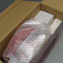 Ciaell 175 PCS Red Scalloped Plastic Plates with Gold Trim - Red Plastic Silverware with Handle - Fancy High-End Dinnerware Sets for Wedding & Party