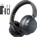 Wireless Gaming Headsets for PS5 PS4 PC, 55 Hr Battery Bluetooth 5.3 Gaming Headphones with Microphone, 2.4GHz USB Gamer Headset Wireless for PS5, Switch, PC, Black