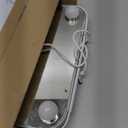 Hasipu LED Makeup Mirror with Bluetooth Speaker, 10.6" x 14" Hollywood Vanity Mirror with Lights, Rounded Rectangle White Frame, 3 Modes Light, Smart Touch Control Dimmable, 360°Rotation