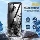 ANTSHARE for iPhone 17 Case, IP68 Waterproof Shockproof Case, [Built-in Screen Protector] - 12 FT Military Dropproof - Full Body Heavy Duty Rugged Phone Cover 6.3 inches - Black/Clear