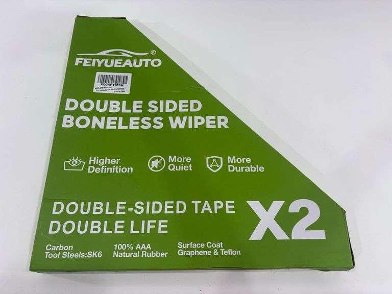 Feiyueauto Double Sided Boneless Wiper Blade Replacement 22" x 20" 2pc