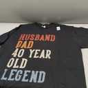 Husband Dad 40 Year Old Legend 40th Birthday T-Shirt (X-Large, Black)