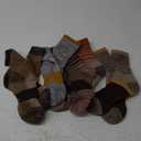 Anlisim Merino Wool Hiking Socks for Women Thermal Winter Warm Boot Work Cushion Socks Pair of 5 (Medium, Yellow Brown)