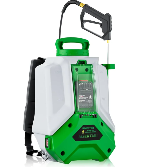 Battery Powered Backpack Sprayer 4 Gallon Electric Sprayer Equipped with a Big Pump, 65/95 PSI Battery Waterproof Sprayer for Spraying, Cleaning