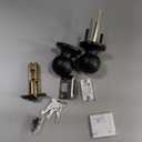 Lanwandeng Matte Black Door Knobs with Lock and Keys, Interior/Exterior Door Knob for Bedroom or Bathroom, Entry Door Lock (1 Pack)