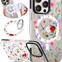 Toycamp for iPhone 16 Pro Case Compatible with Magsafe - Cute Design 360 Magnetic Ring Holder Stand Kickstand Funny Garden Girly Pretty Fashion TPU Phone Covers for Women Tenn Girls