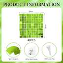 48 PCS Light Green Shimmer Wall Backdrop, Square Sequin Photo Backdrops Panel, Glitter Wall Background for Birthdays, Weddings, Christmas, Engagements, Disco Bachelorette Party Decoration (6FTx8FT)