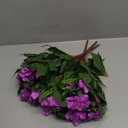 HyeFlora Artificial Fake Fall Flowers Plants Outdoor,3 PCS 7 Branches Artificial Impatiens Flowers for Outside,Faux Impatiens Bouquet Silk Greenery Plants for Balcony Garden Window Box Home Decor