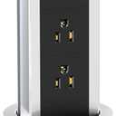 Pop Up Electrical Outlet for Countertop, Recessed Power Strip with 3 AC Outlet & 2 USB Ports,80mm Hole Pull Pop Up Socket Hidden Outlets, Pop Out Power Outlet for Kitchen Counter Conference Desk