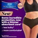 Always Discreet Boutique Incontinence and Postpartum Underwear for Women, Maximum Protection, Large, Black, 18 Count