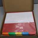V-Opitos 24 Set 5-tab Index Dividers with 3 Holes Punched, Plastic Multicolor Dividers for 3 Ring Binders, 120 Pcs Dividers for School & Office Supplies