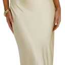 2026 Satin One Shoulder Maxi Dress for Women Summer Silk Formal Elegant Backless Ruffle Sleeveless Wedding Guest Dresses (Small, Yellow)