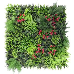 SunnyRoyal 1 Pcs Artificial Boxwood Panel 40"x40"3D Grass Wall Panels Greenery Backdrop Decor Privacy Hedge Fence Screen for Outdoor Indoor Backyard Garden Decoration, #12 Mixed