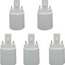 G23 to E27/E26 2-Pin Light Sockets Adapter, Light Bulb Socket, Bulb Base Adapter, Converts LED Light Holder Lamp Adapter Socket Changer (Pack of 5)