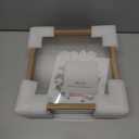 MUYE 10x10 Floating Frame Set of 2, Double Glass Square Photo Frame, Display Any Size Photo up to 10x10, Wall Mount or Tabletop Standing, Natural