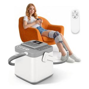 Cold Therapy Machine, Silent Brushless Pump Knee Ice MachineEasy-to-use 2.4G Remote for Cryotherapy System, Ice Therapy Machine for Knee, Shoulder, Hip, Ankle, Leg Relief.