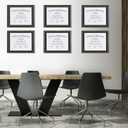 DOAI ART Diploma Frame 14 x 17 with Mat Black Solid Wood Display Document/Certificate 16x20 without Mat and Picture 17x14 with Black Over Gold Mat | Wall Hangers,HD Glass,Mahogany