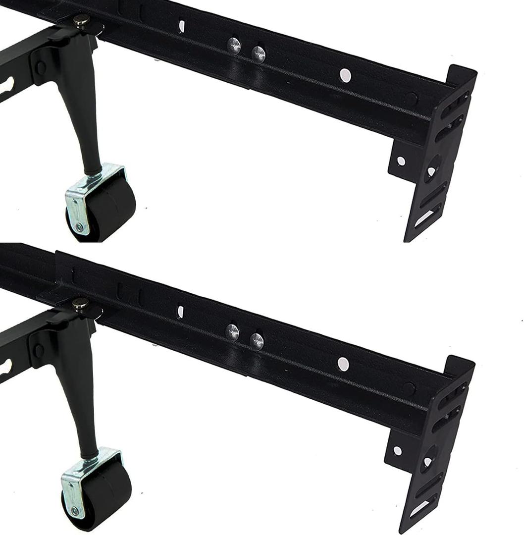 ironwork Bed Frame Footboard Extension Brackets Set Attachment Kit, Bolt-on Footboard Extension Brackets Attachment Kit - Fit for Twin, Full, Queen, or King Size Beds