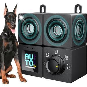 Anti Barking Device for Dogs, Ultrasonic Dog Bark Deterrent Devices with 4 Modes Up to 50ft (270), Dog Barking Deterrent Devices, Bark Box, Barking Control Devices for Dog Training in Outdoor/Indoor (Black)