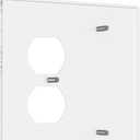 Bird Floral Green Leaves Hummingbird 2 Gang Blank Duplex Light Switch Plates Outlet Covers Decorative Electrical Wall Plate Receptacle Switchplate Decorate Plug Cover For Bathroom 4.6 * 4.5 Inch