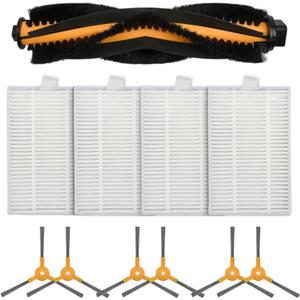1 Main Brush 4 6 Side Brushes Replacement Kit for bObsweep for Pet Hair for SLAM Robot Vacuum Cleaner