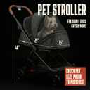 Pet Stroller for Small & Medium Dogs & Cats Lightweight Foldable Travel Stroller with Smooth 4-Wheel Ride, Breathable Mesh, Storage Basket & Aluminum Frame Comfortable & Easy to Maneuver
