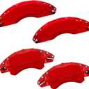 AOOA Red Aluminum Brake Caliper Covers for Tesla Model S 2017-2021 & Model X 2016-2021, Set of 4, Easy Install, Protective Styling