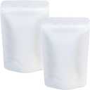 100 Pack Matte White Mylar Bags Stand Up - 4 x 6 Inches Resealable Mylar Ziplock Bags Food Storage Foil Pouch