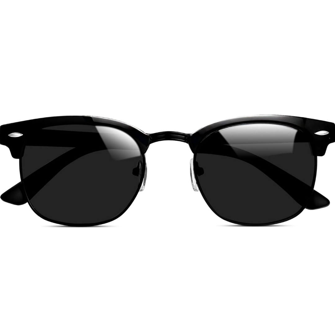 livho Rimless Trendy Polarized Sunglasses Men Women, Retro Sun Glasses for Men Women 2025, Semi Rimless UV Protection Shades