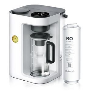 Bluevua RO100ROPOT-Lite Countertop Reverse Osmosis Water Filter
3:1 Pure to Drain Ratio, Portable RO Filtration with Remineralization, WQA & NSF Certified