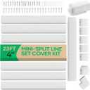 4" 23Ft Mini Split Line Set Cover, Paintable PVC Line Hide Kit
Decorative Pipe Cover with Flexible Duct for Mini Split Air Conditioners, Central AC, Heat Pump & HVAC, Outside and Inside