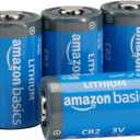 Amazon Basics 4-Pack CR2 Lithium Batteries, 3 Volt, Long Lasting Power, Reliable, Low Self-Discharge Rate