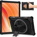 ROISKIN for Fire HD 10 & HD 10 Plus Tablet Case 13th Generation, with 360 Kickstand Hand Strap (Black)