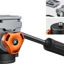 K&F CONCEPT Fluid Head, Silky-Smooth, Stable Tripod Fluid Head for pan and tilt,Arca Swiss-Compatible Fluid Head Mount, max Load 11 lbs/5kg FH-03