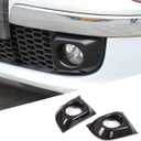 HAPPYHORSE Fit for Fiat 500 2010-2015 Car Front Bumper Fog Lamp Trim Frame Protection ABS Accessories (Carbon Fiber Pattern)