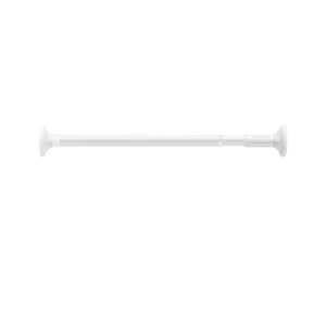 Adjustable Clothes Rod Rust Proof Shower Curtain Retractable Drying No Drill Anti Slip Side Pad Strong Load Bearing Bedroom Bathroom Tension White S