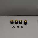 Twinkle Star 3/4 Inch Garden Hose Fitting Quick Connector Male and Female Set (4Sets) with Extra Rubber Washers