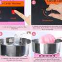Cotton Candy Machine Commercial, 1000W Electric Cotton Candy Maker Machine, Candy Floss Machine with Stainless Steel Bowl and Sugar Scoop for Kids Birthday, Family Party Pink (Pink Cotton Candy Machine)
