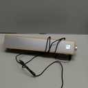 MICA Computer Speakers, Vintage Wired Computer Sound Bar, Retro Wooden Mini Soundbar, 3.5mm Aux Connection, USB Powered PC Speakers for Desktop Monitor, Laptop, Tablets (Yellow)