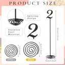 Therwen 20 Pcs Metal Table Numbers 1-20 Table Numbers for Wedding Reception 12 Inch Stainless Steel Party Desk Figure with Sturdy Holder Base for Banquet Wedding Party Event Catering(Black)