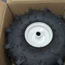 AR-PRO 11x4.00-4" Tiller Tire and Wheel, 3/4" Axle Bore Hole, 3-1/8" Centered Hub, Compatible with Craftsman and Troy-Bilt Tiller, 4Ply Pneumatic (Set of 2)